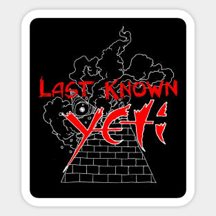 Last Known Yeti Illuminati Old Sticker